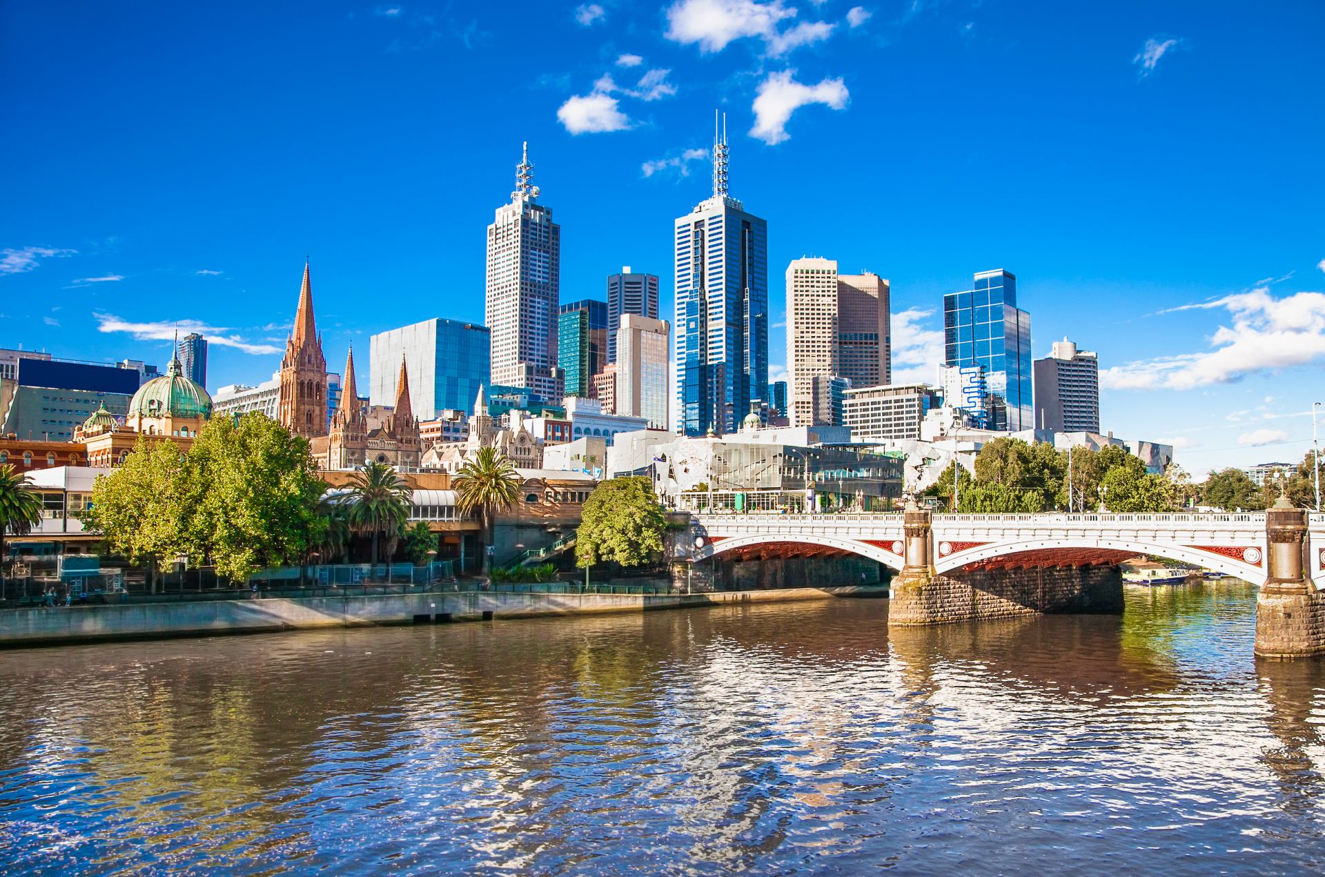 Pohled na město Melbourne